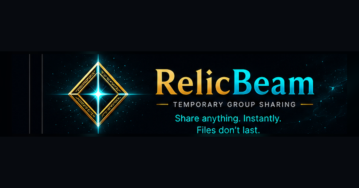 RelicBeam update: QR Rooms, resumable uploads, Quick Share and local PDF tools logo